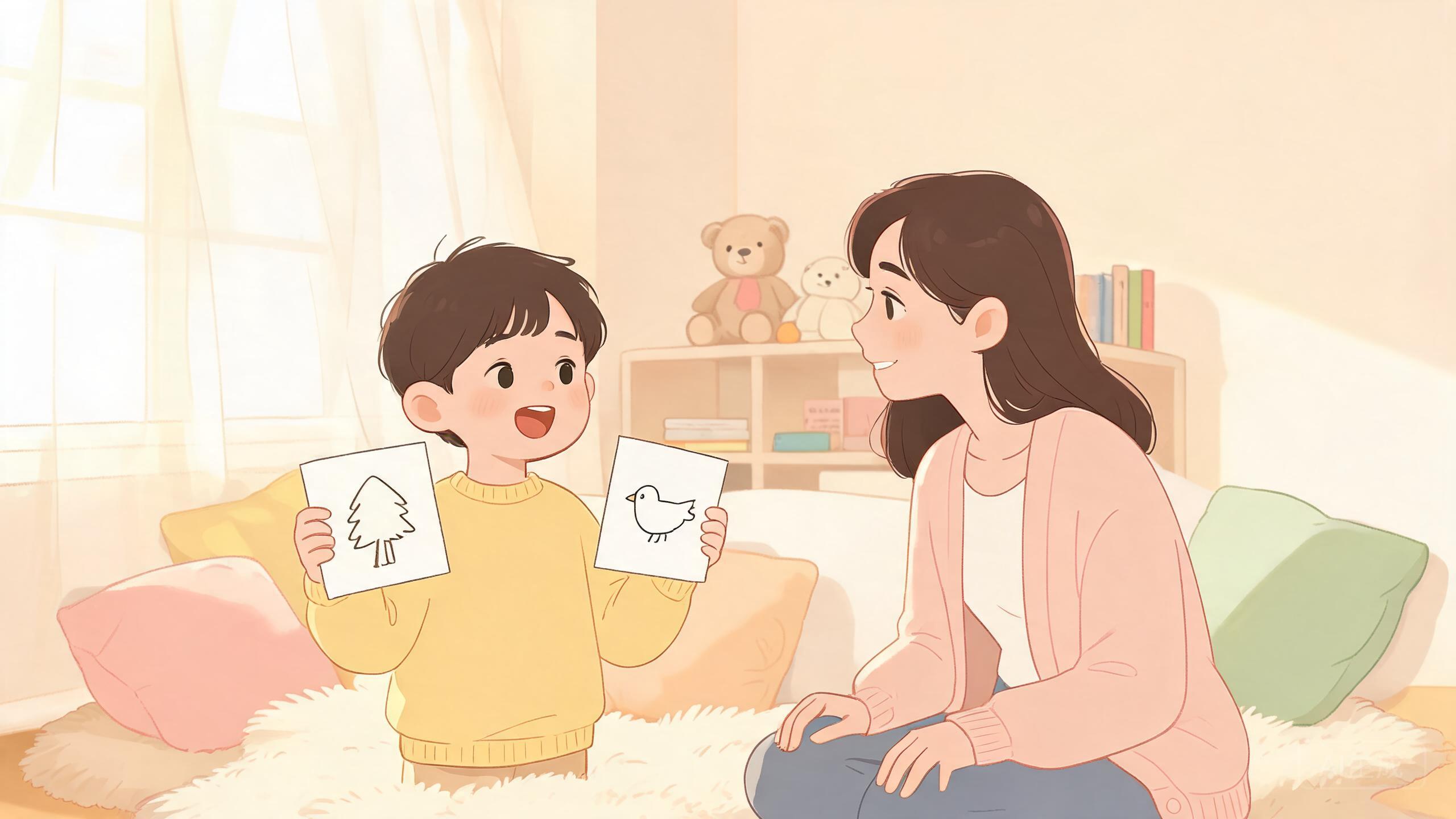 逻辑表达训练：孩子自信地向家长讲述自己的想法